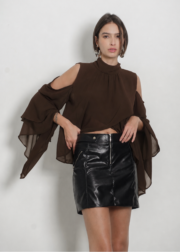 BLUSA BENTA - Marrom