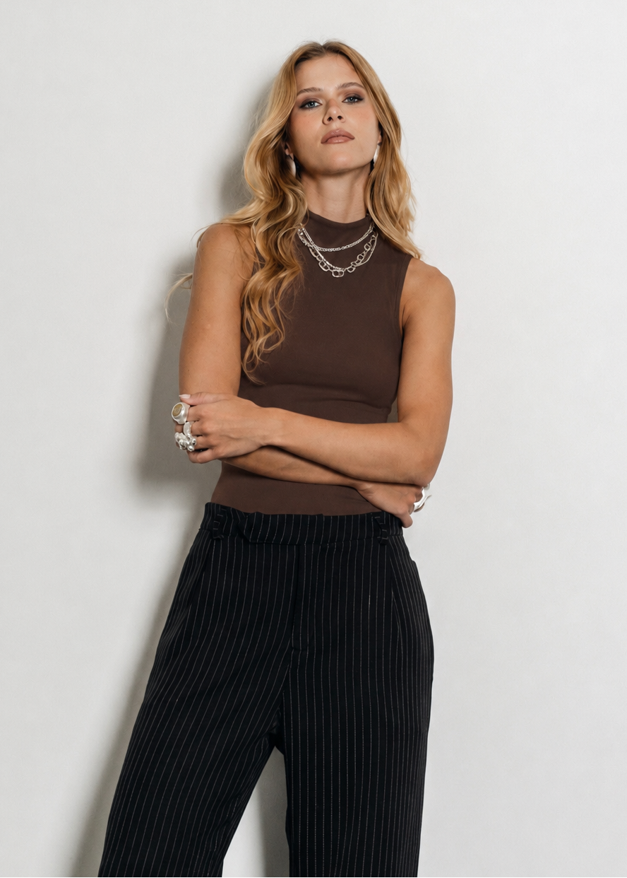 BLUSA CRIS - Marrom