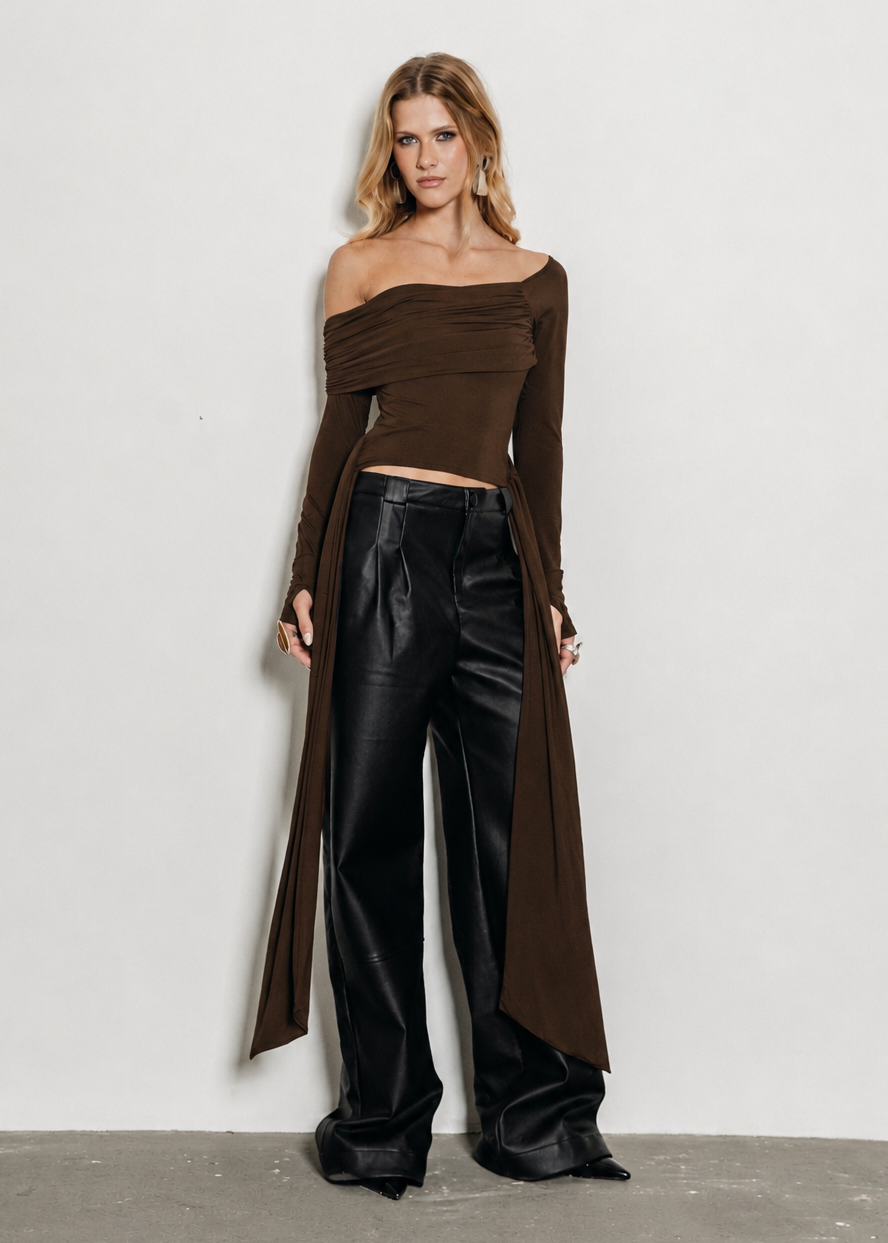 BLUSA OLIVIA - Marrom