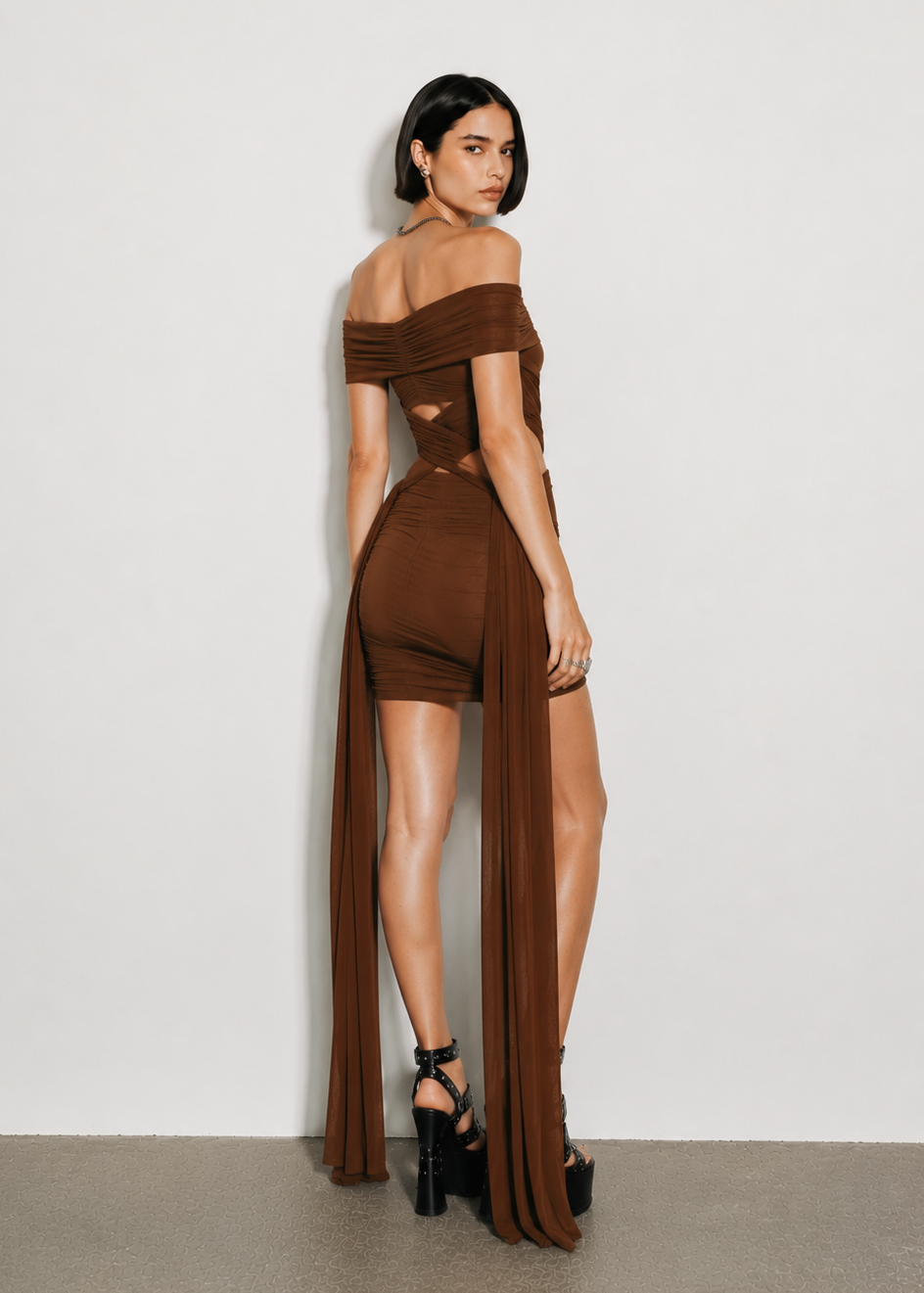 VESTIDO BETA - Marrom