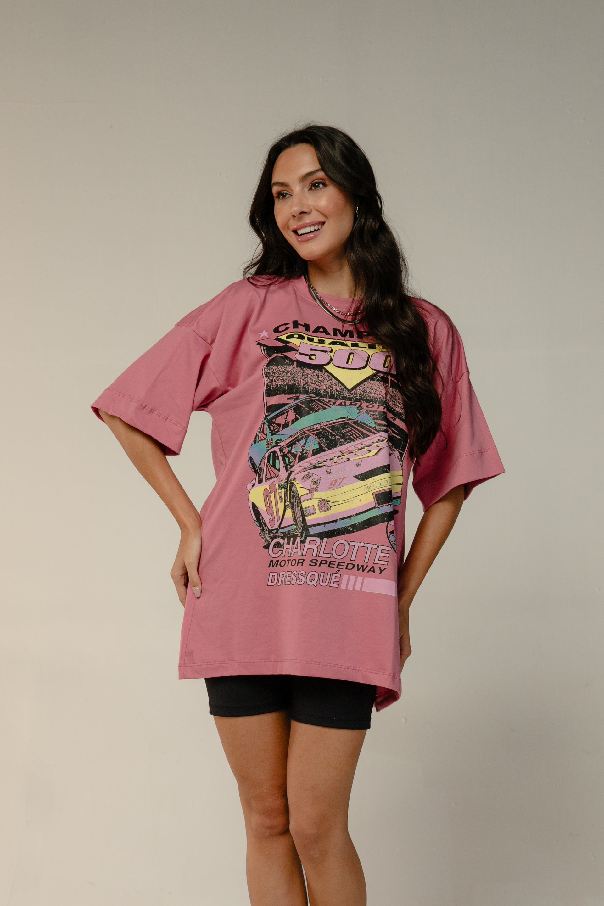 T-SHIRT CHAMPION - Rosa Escuro