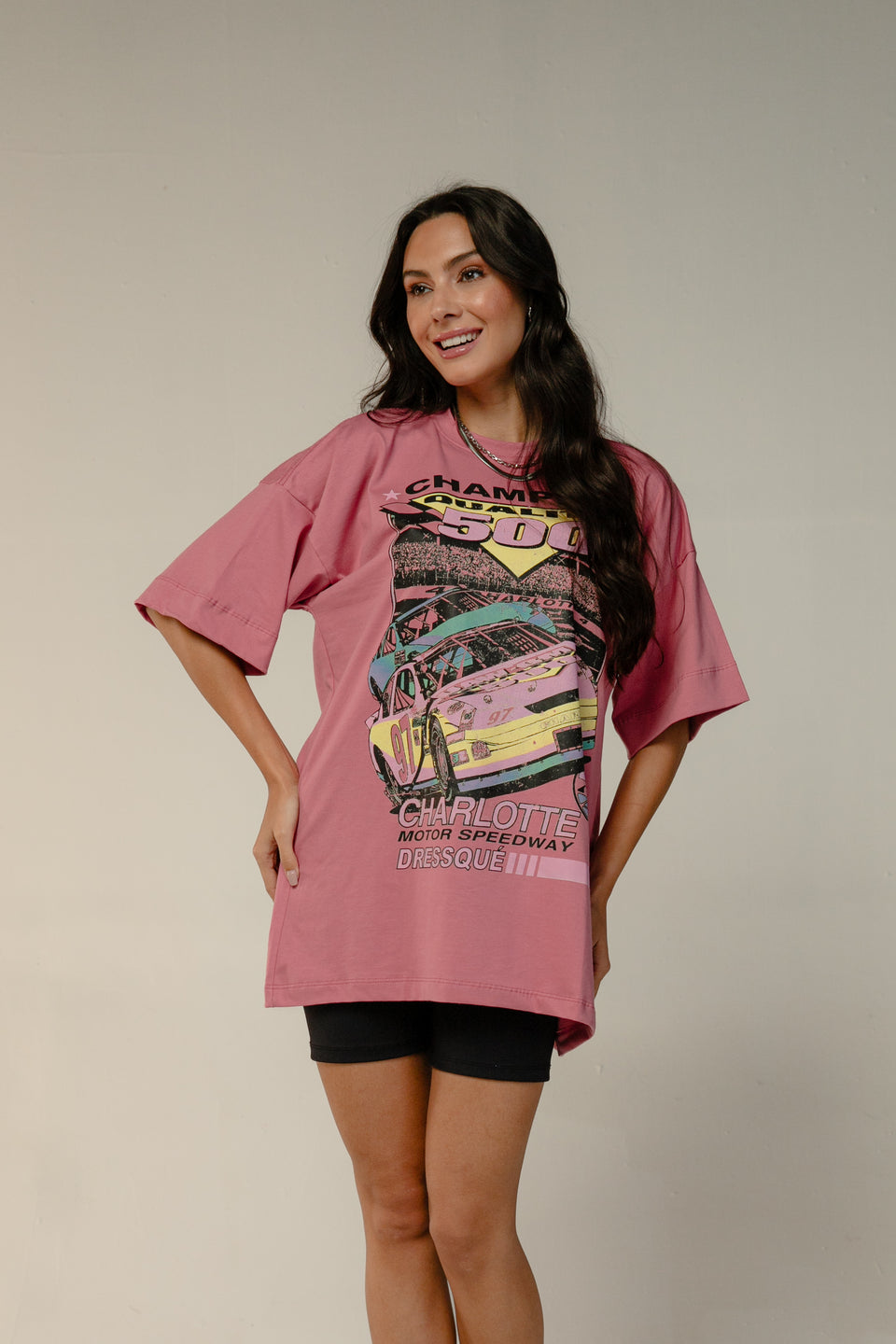 T-SHIRT CHAMPION - Rosa Escuro