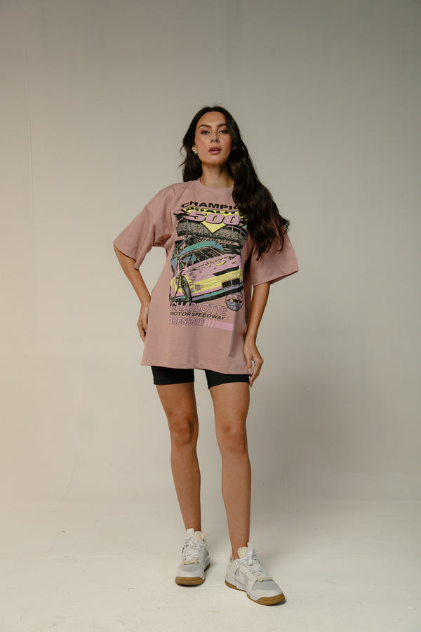 T-SHIRT CHAMPION - Rosa Claro
