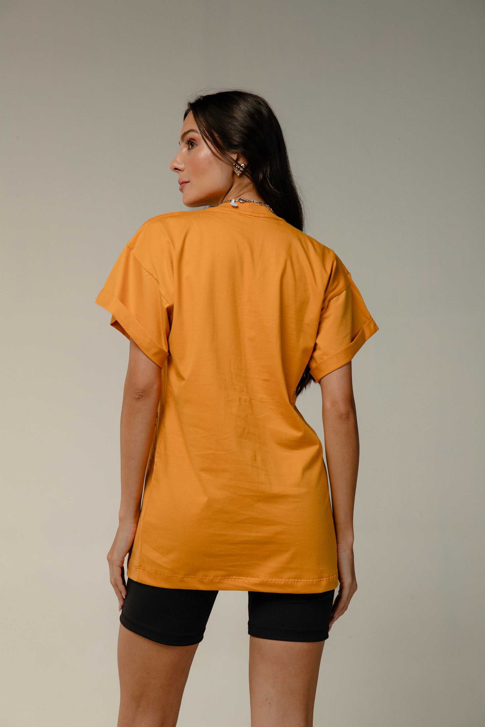 T-SHIRT MOTOCICLES - Mostarda