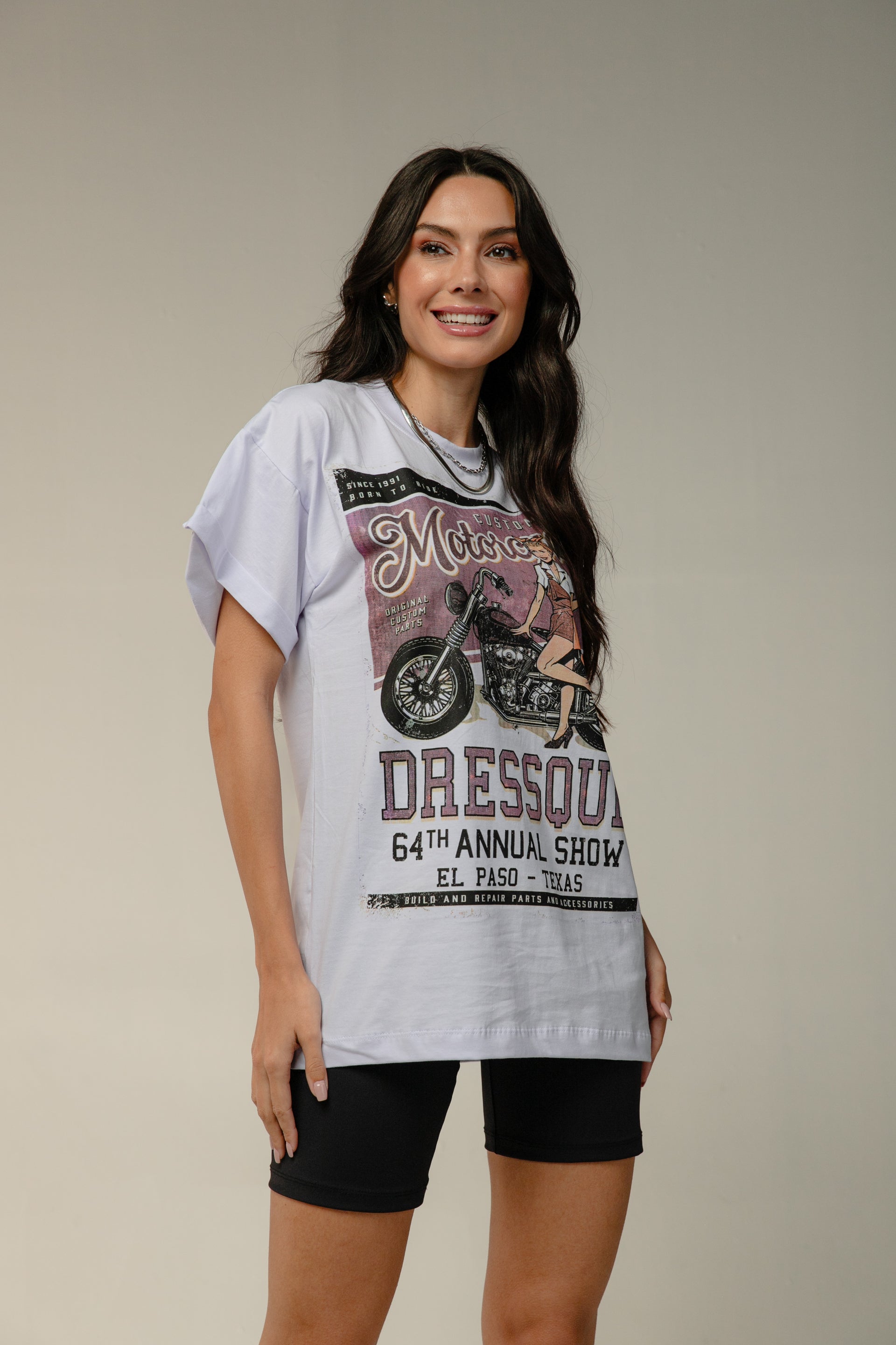 T-SHIRT MOTOCICLES - Branco