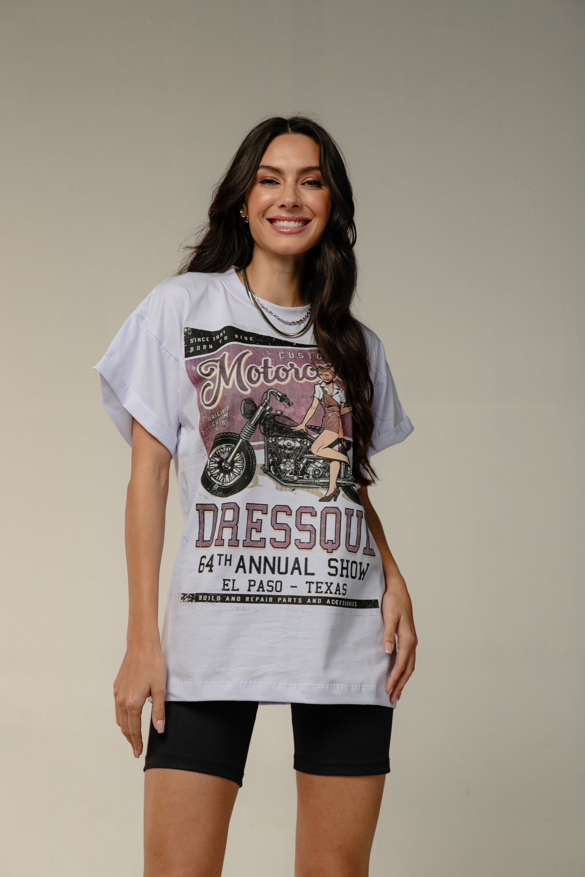 T-SHIRT MOTOCICLES - Branco