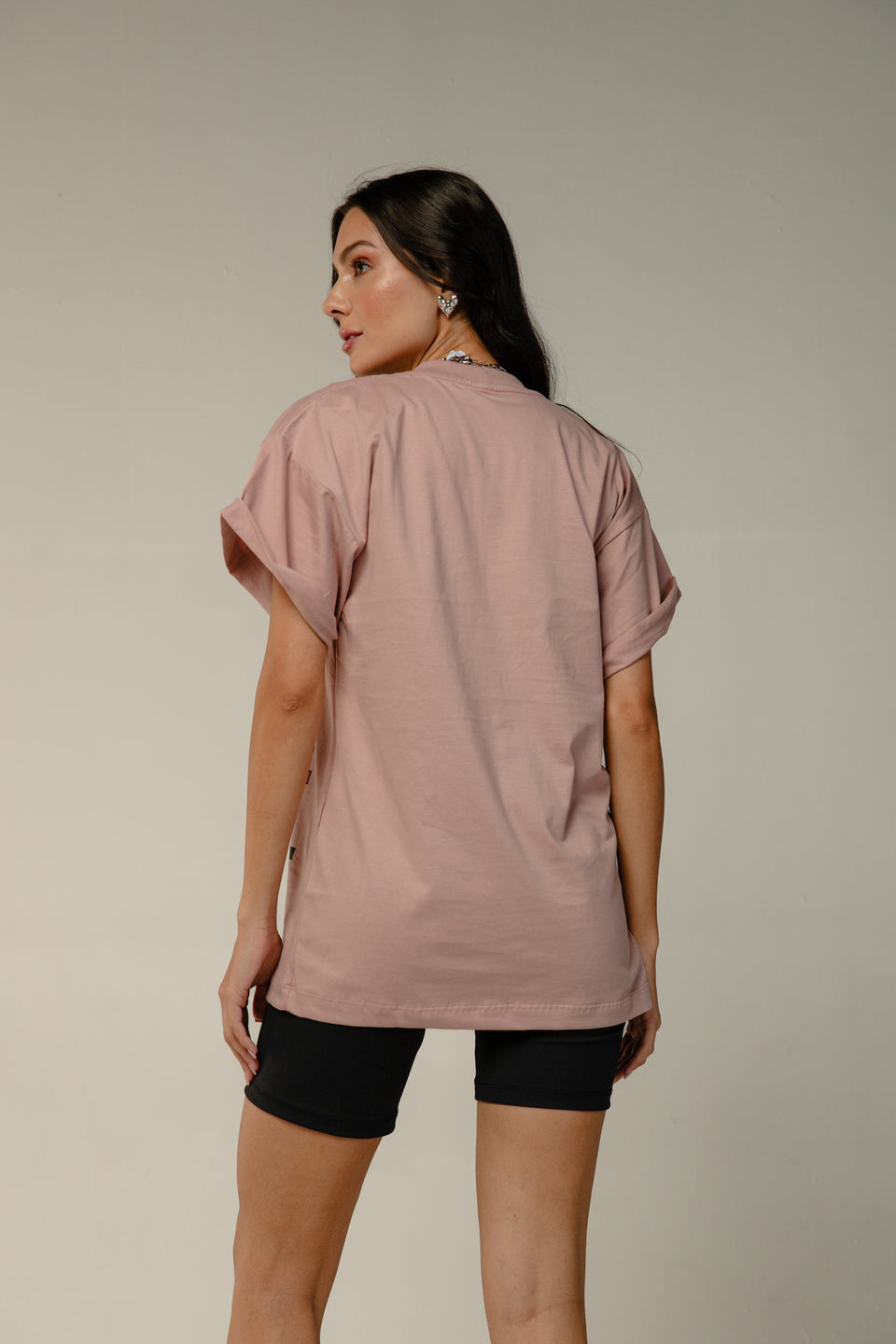 T-SHIRT MOTOCICLES - Rosa Claro