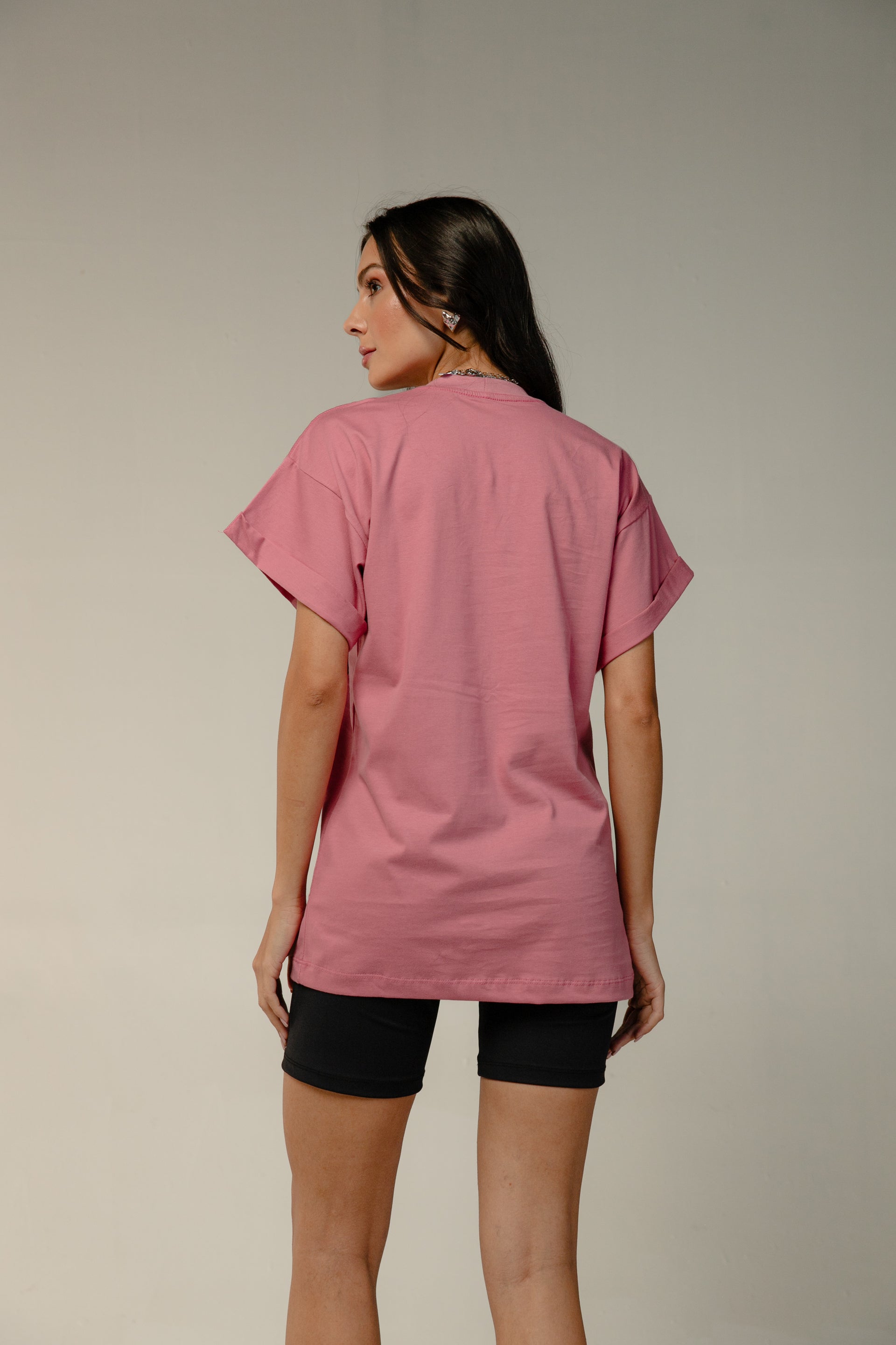 T-SHIRT MOTOCICLES - Rosa Escuro