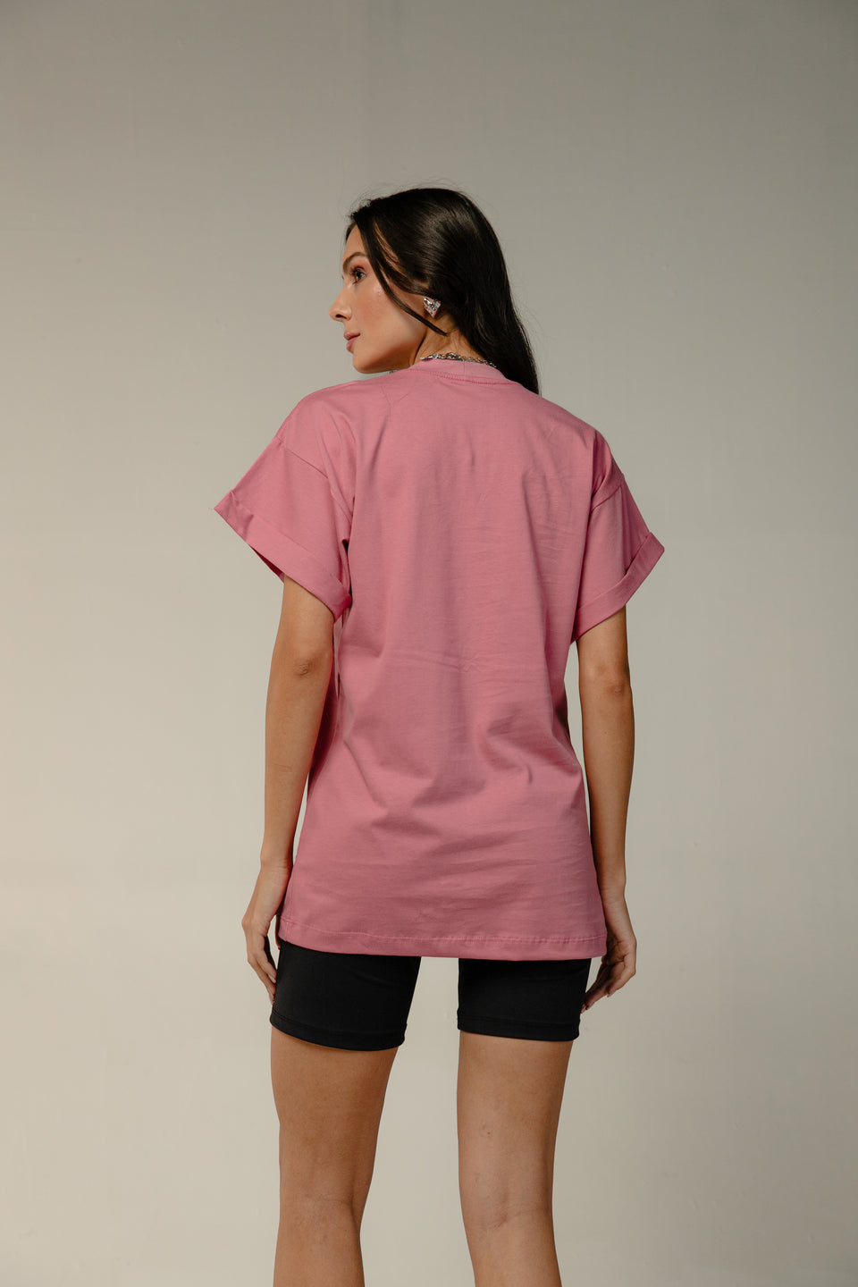 T-SHIRT MOTOCICLES - Rosa Escuro