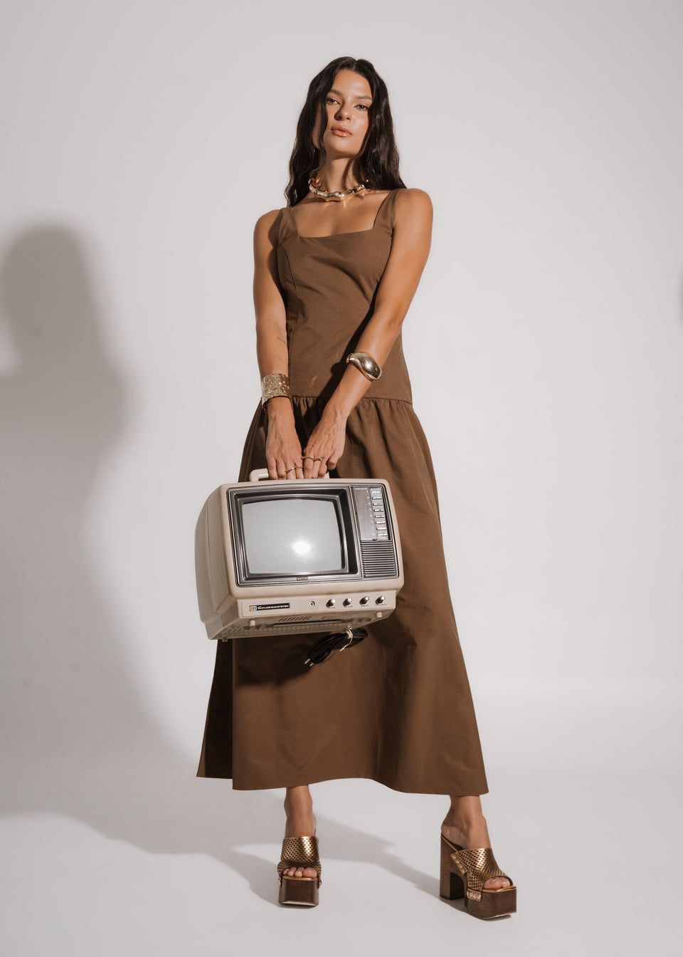 VESTIDO VICENTINE - Marrom