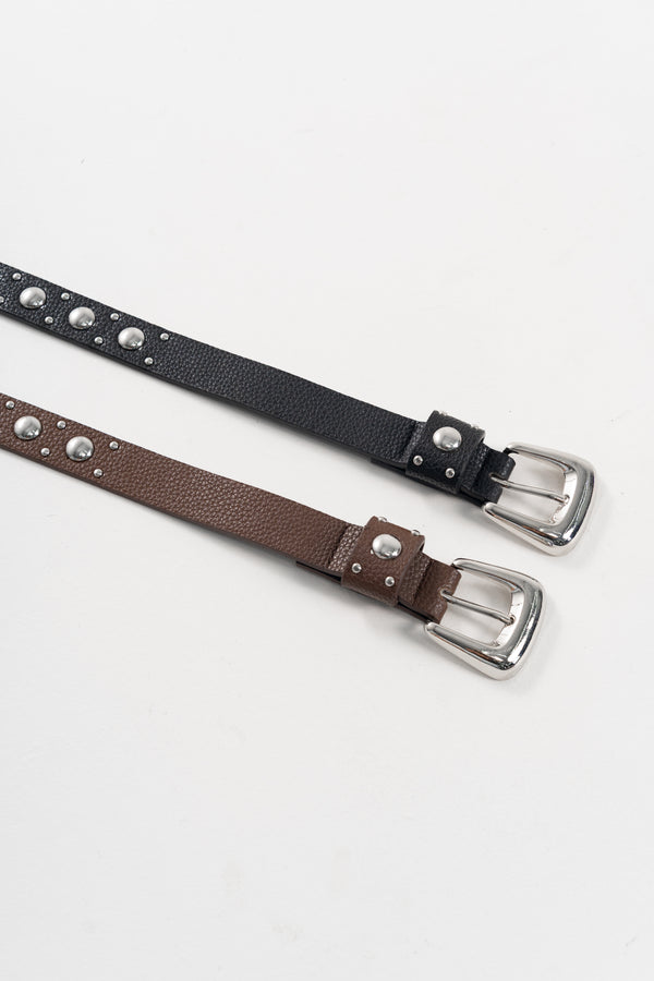 CINTO TATIANE - MARROM COM PRATA