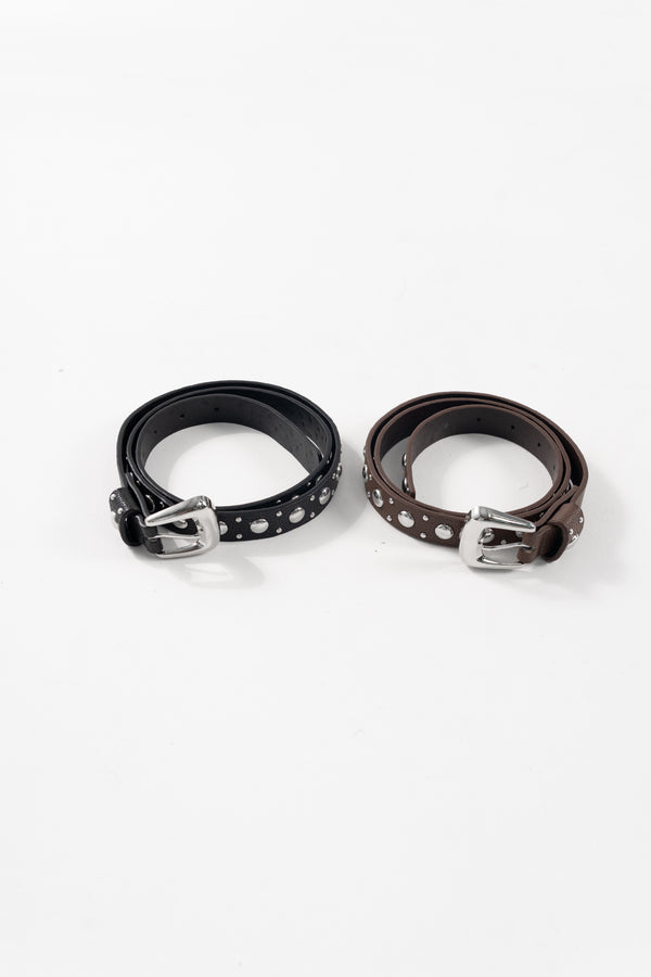 CINTO TATIANE - MARROM COM PRATA