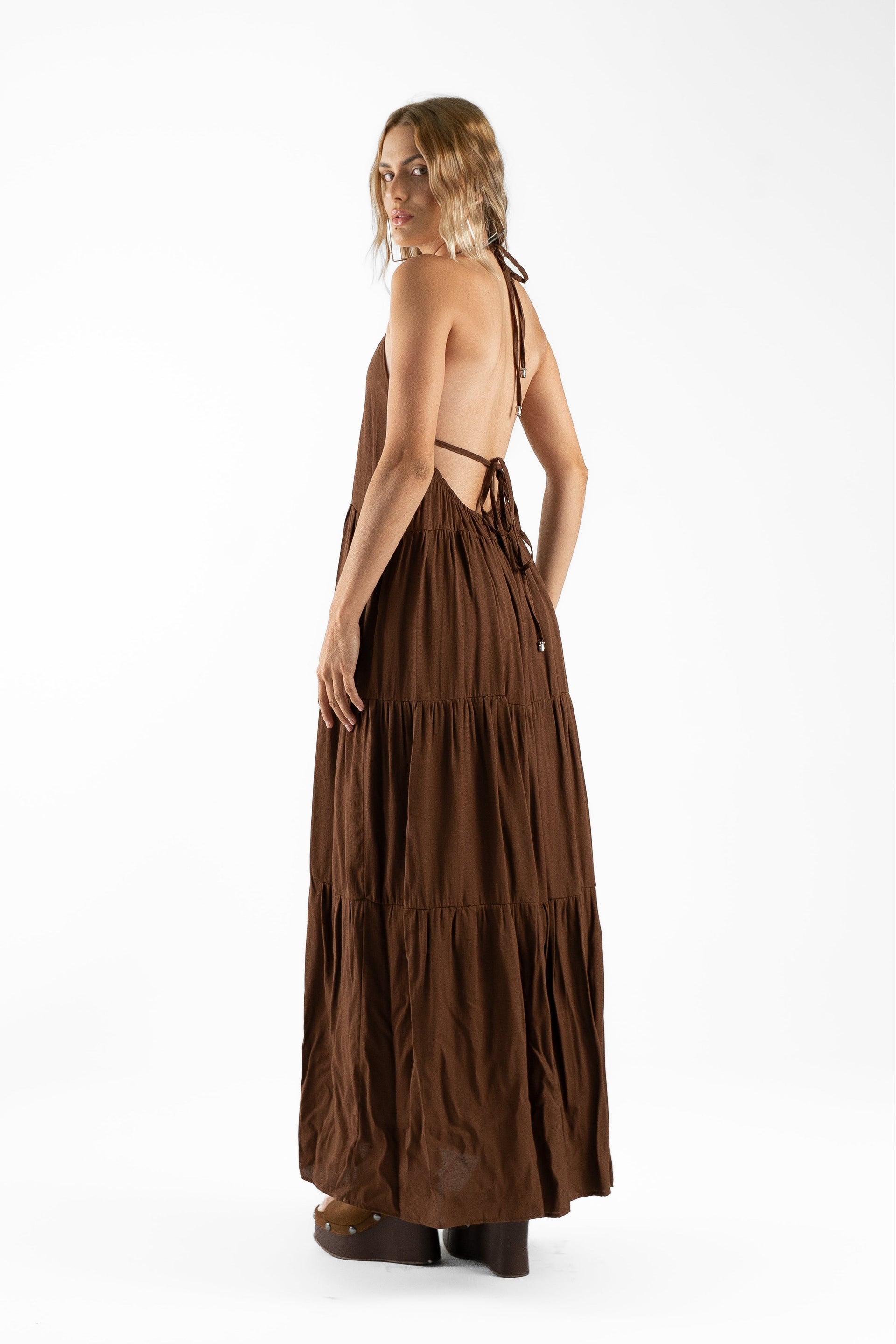 VESTIDO SAFIRA - Marrom