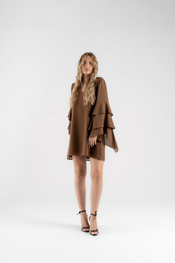 VESTIDO CRISTAL - Marrom