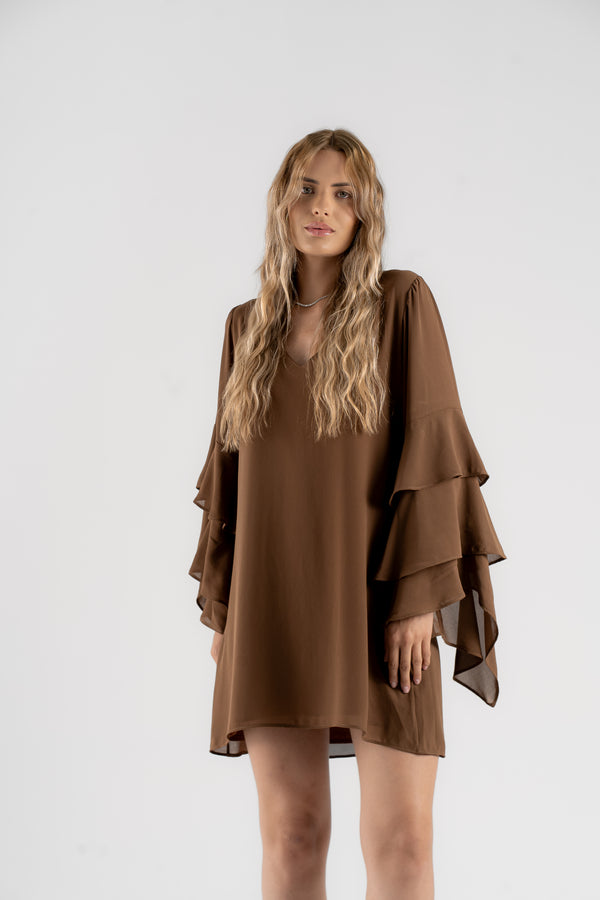 VESTIDO CRISTAL - Marrom