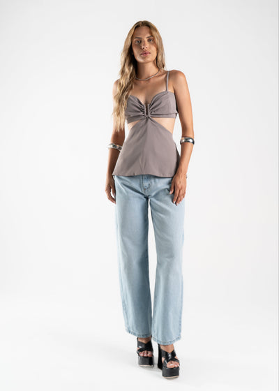 BLUSA JUJU - Cinza