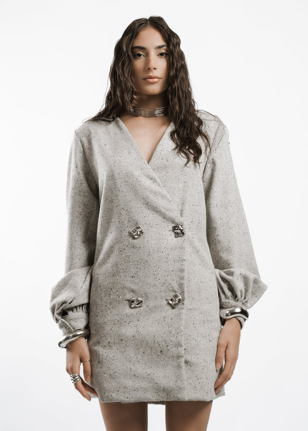 VESTIDO LINE - Cinza