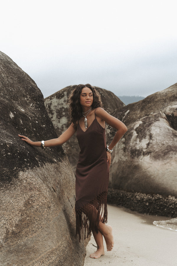 VESTIDO MANUELLA - Marrom