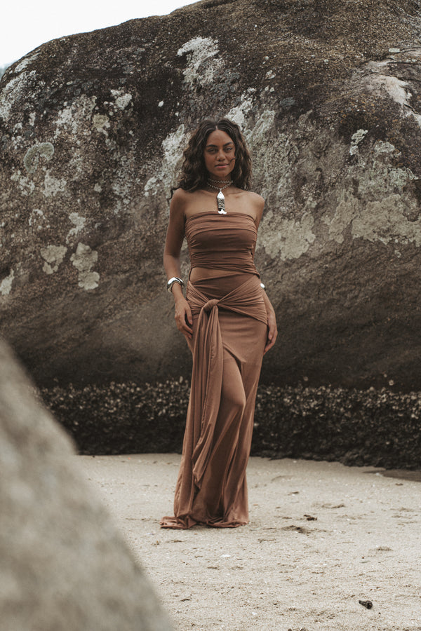 VESTIDO LOREN - Marrom