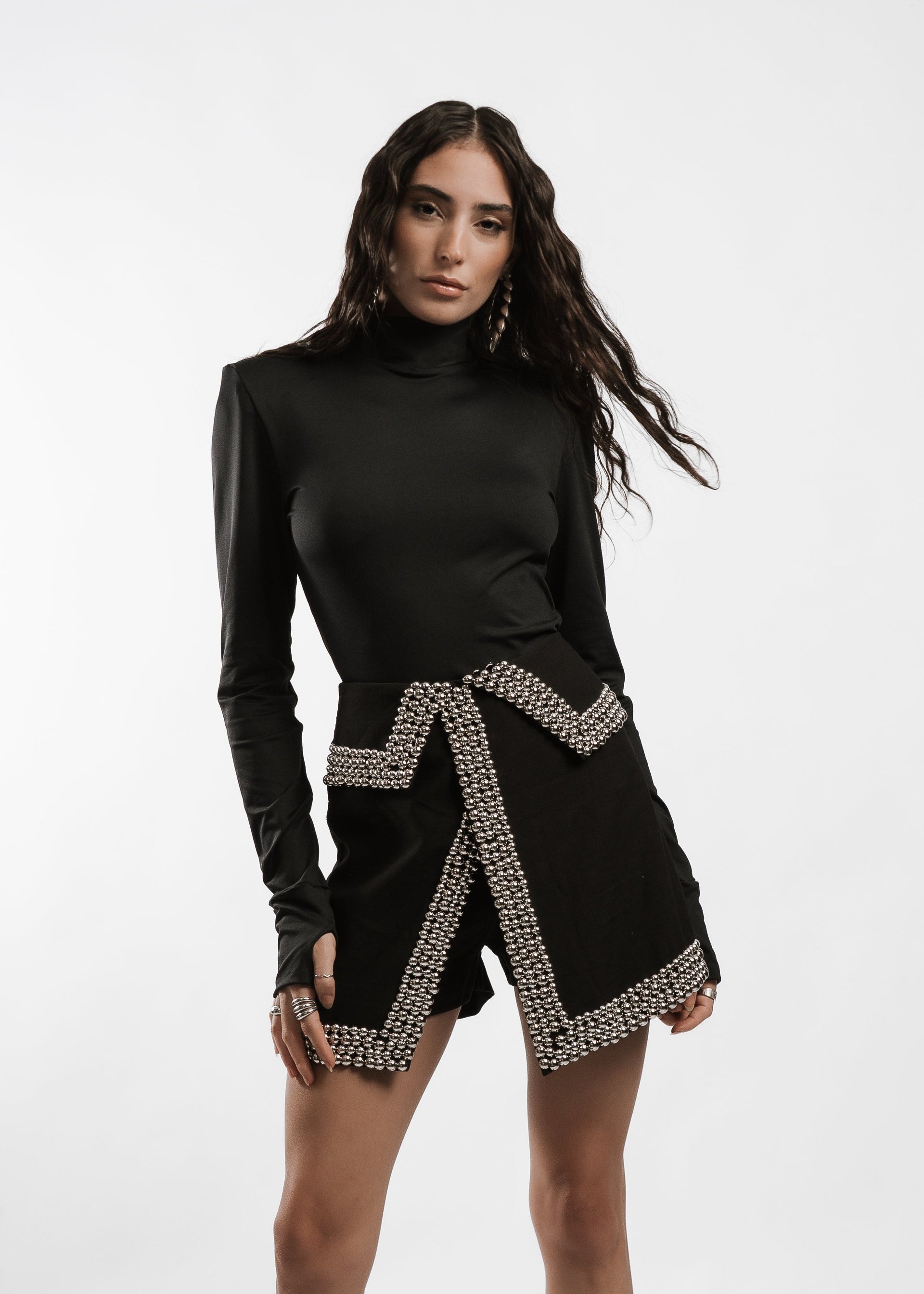SHORT-SAIA MAINE - Preto