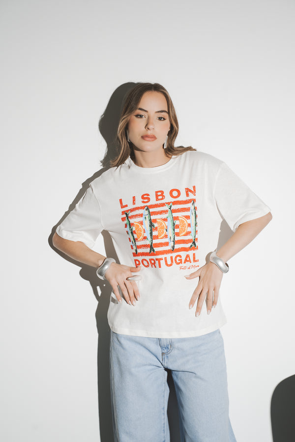 T-SHIRT LISBOA - Off White