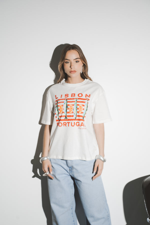 T-SHIRT LISBOA - Off White