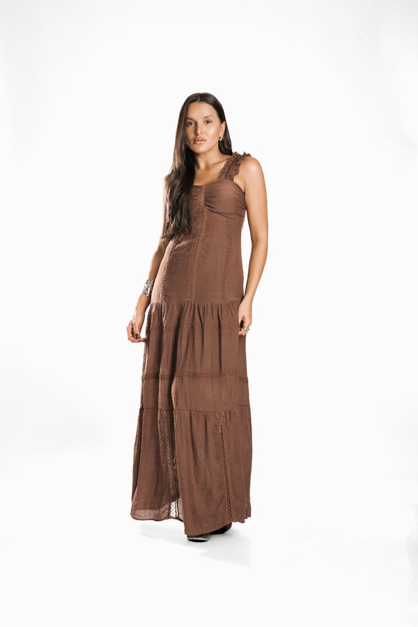 VESTIDO LíVIA - Marrom