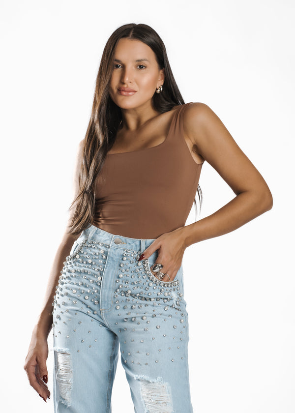 BODY LEANDRA - Marrom