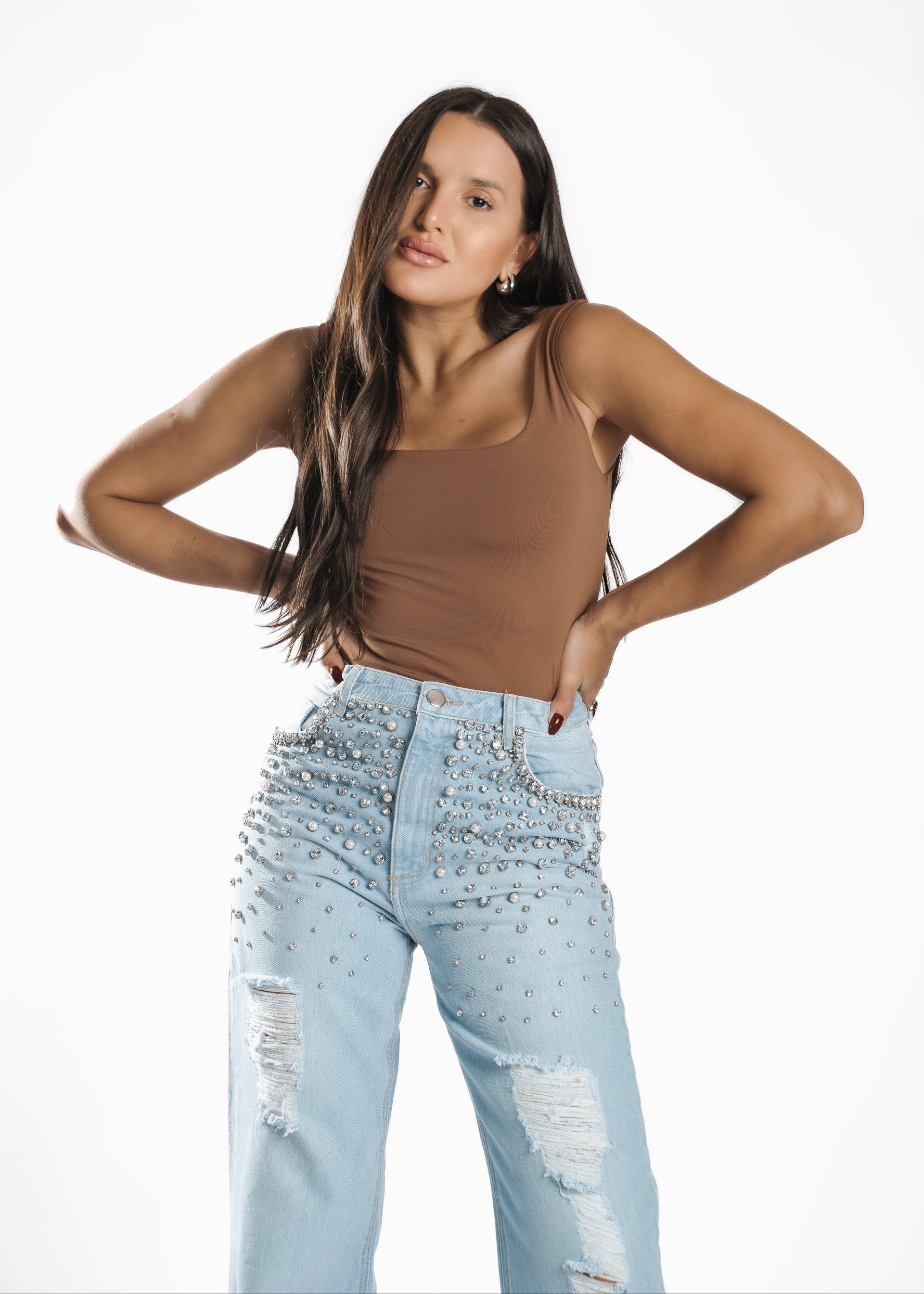 BODY LEANDRA - Marrom